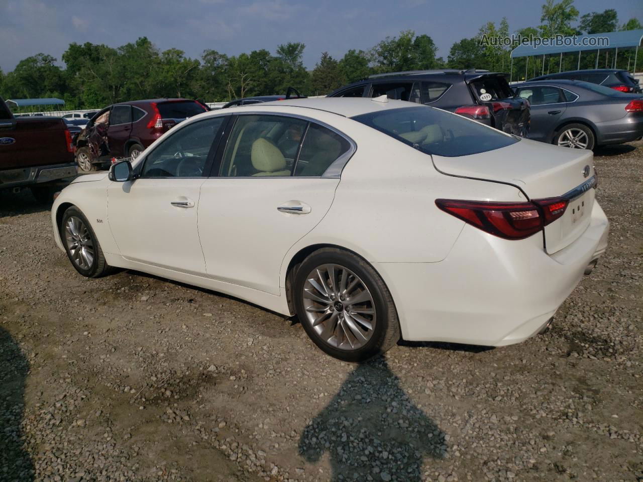 2019 Infiniti Q50 Luxe Белый vin: JN1EV7AP4KM543779