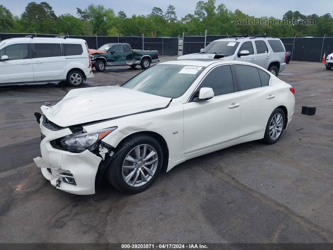 2016 Infiniti Q50 3.0t Premium White vin: JN1EV7AP5GM305351