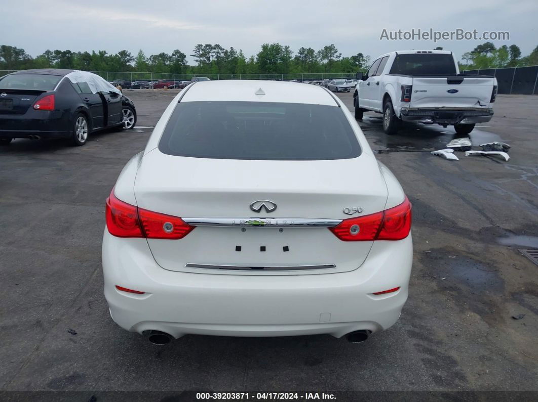 2016 Infiniti Q50 3.0t Premium White vin: JN1EV7AP5GM305351