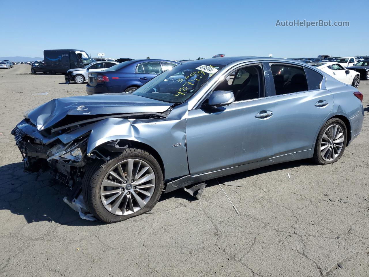 2018 Infiniti Q50 Luxe Silver vin: JN1EV7AP5JM360115