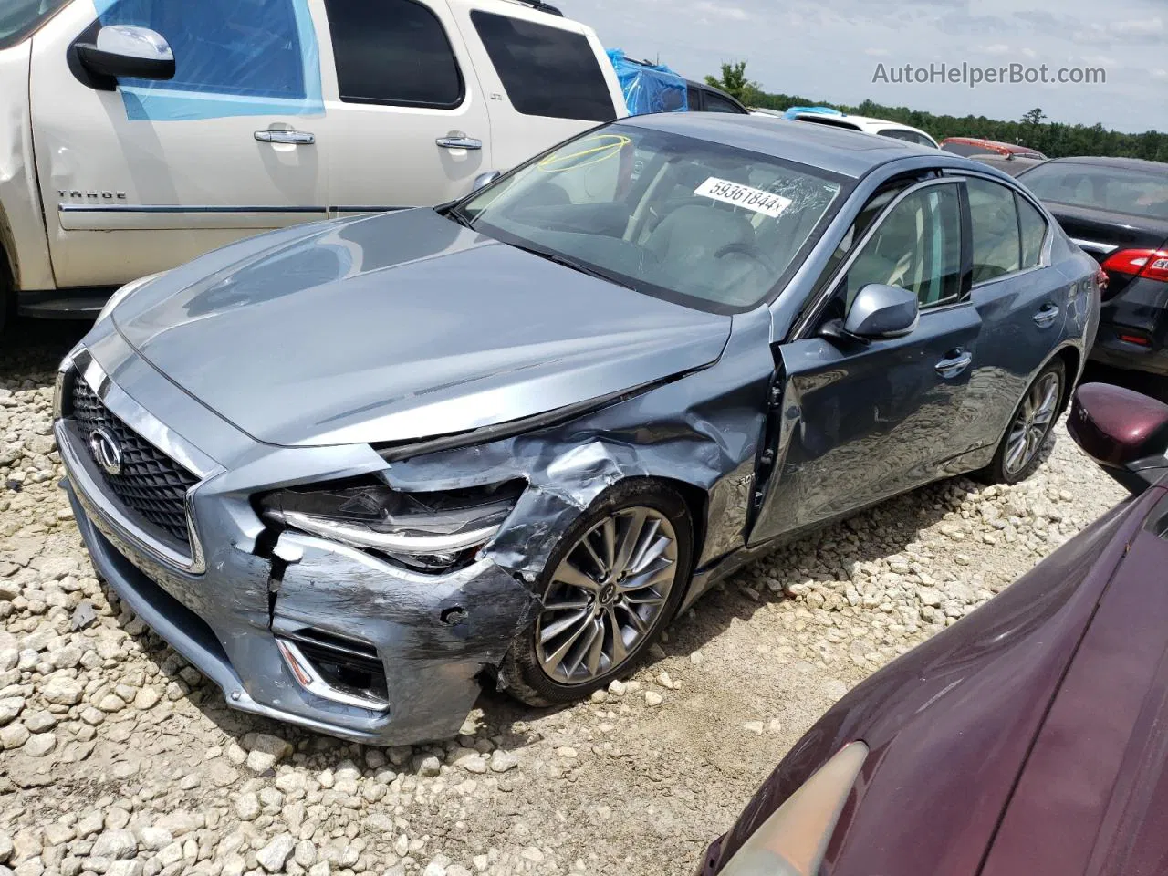 2018 Infiniti Q50 Luxe Blue vin: JN1EV7AP5JM360728