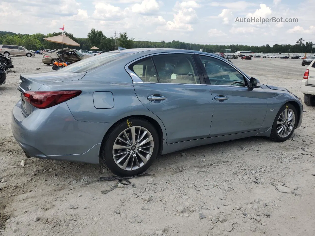 2018 Infiniti Q50 Luxe Blue vin: JN1EV7AP5JM360728