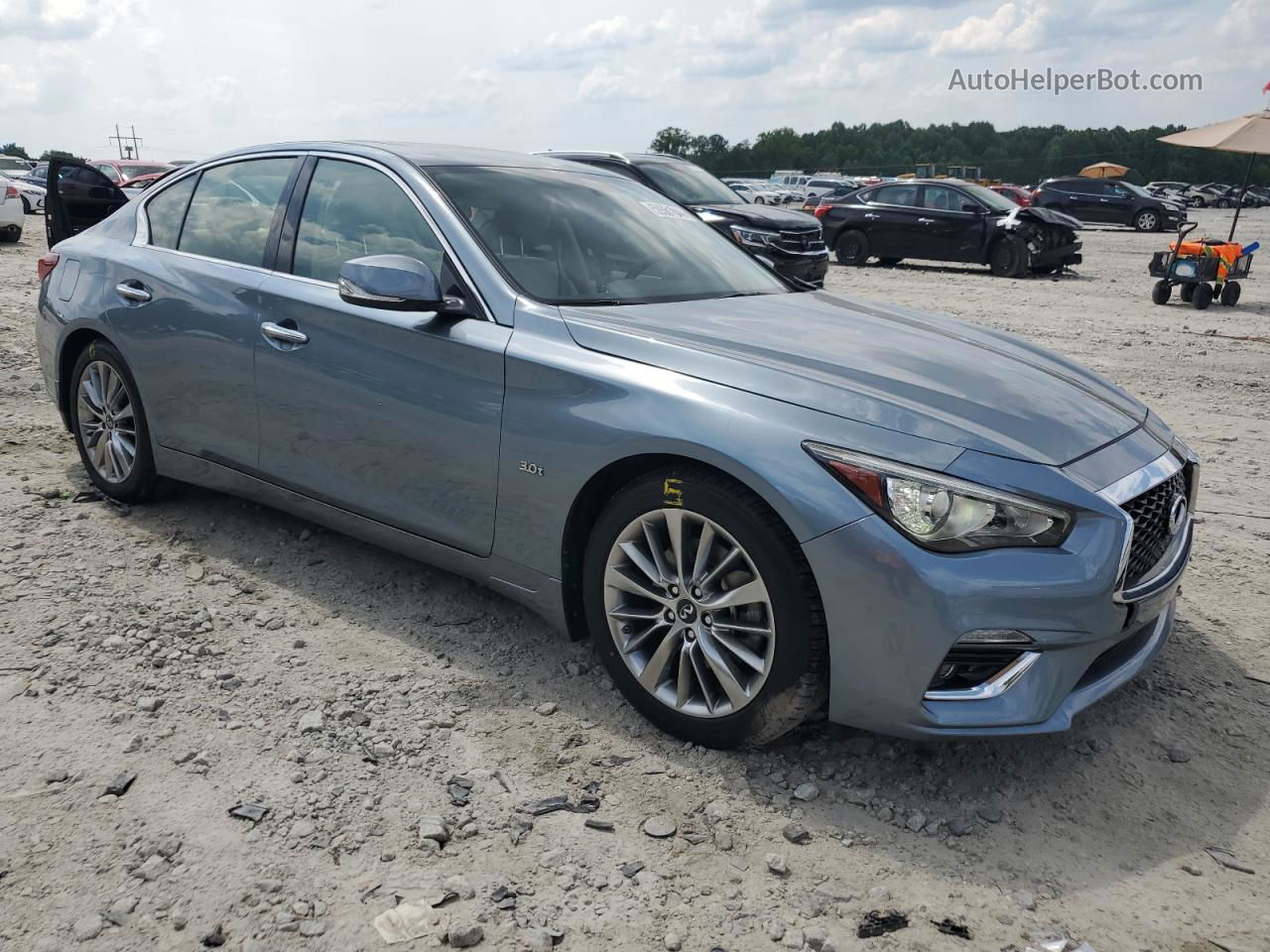 2018 Infiniti Q50 Luxe Blue vin: JN1EV7AP5JM360728