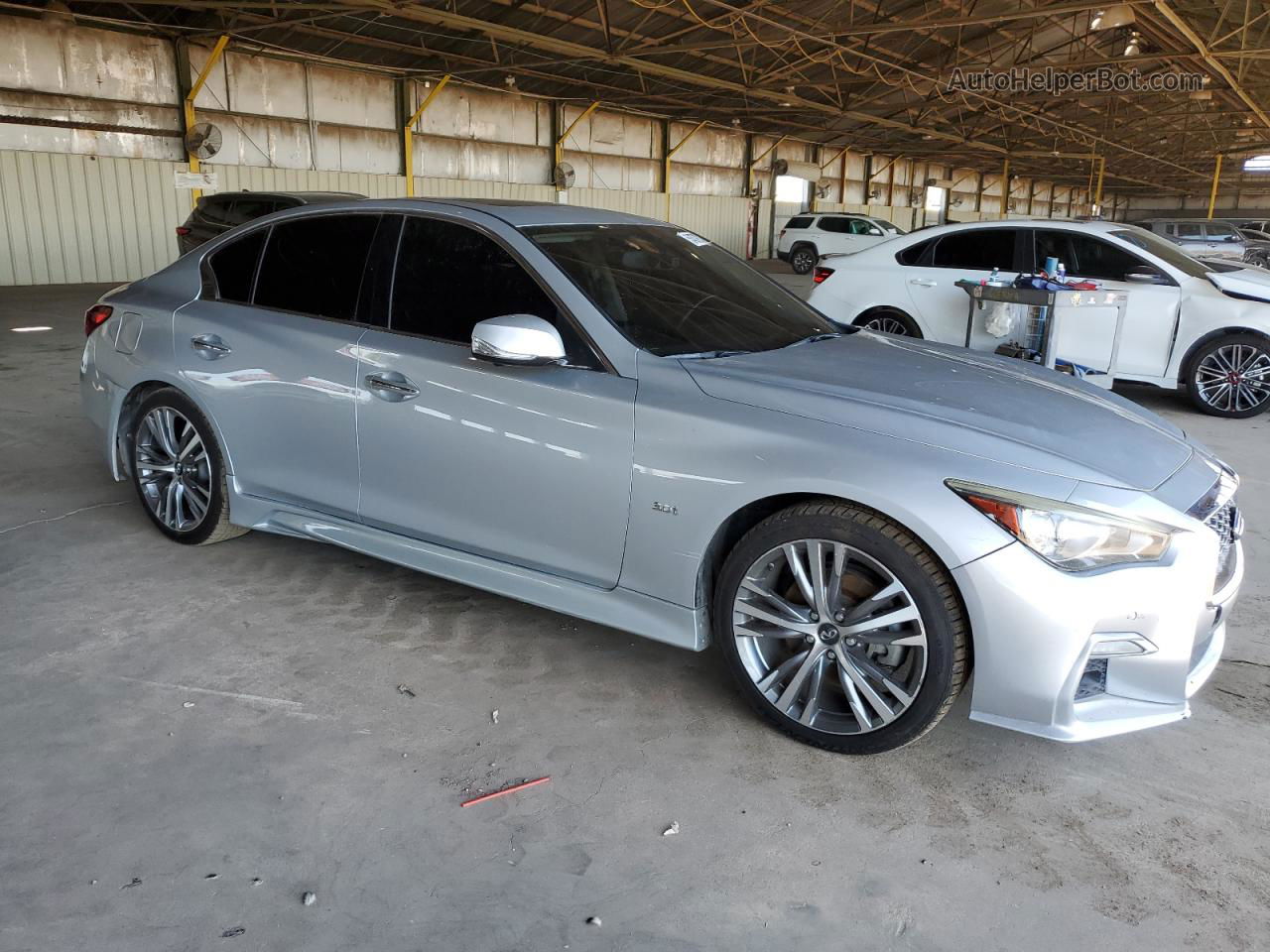 2018 Infiniti Q50 Luxe Silver vin: JN1EV7AP5JM362494