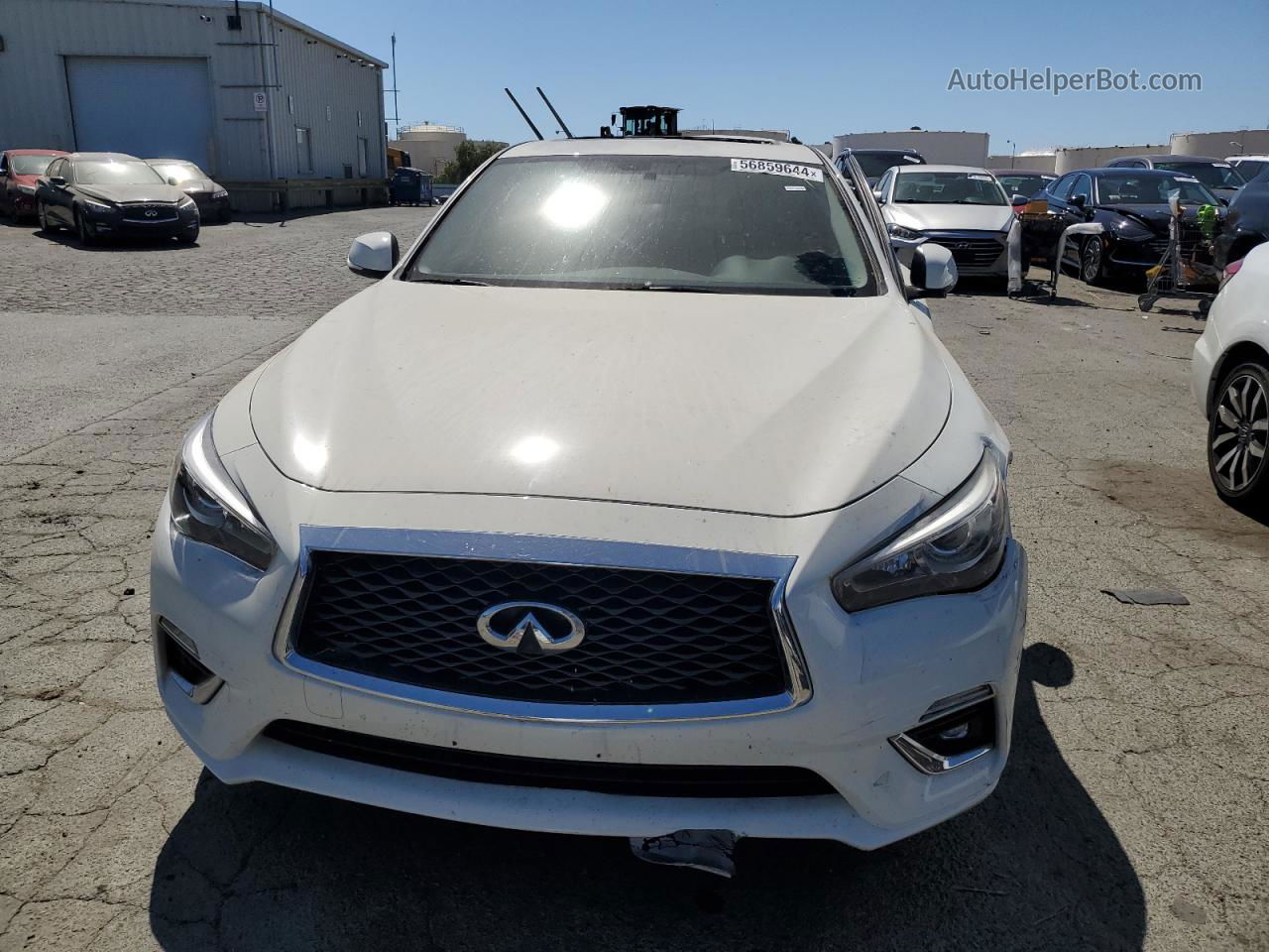 2018 Infiniti Q50 Luxe White vin: JN1EV7AP5JM363399