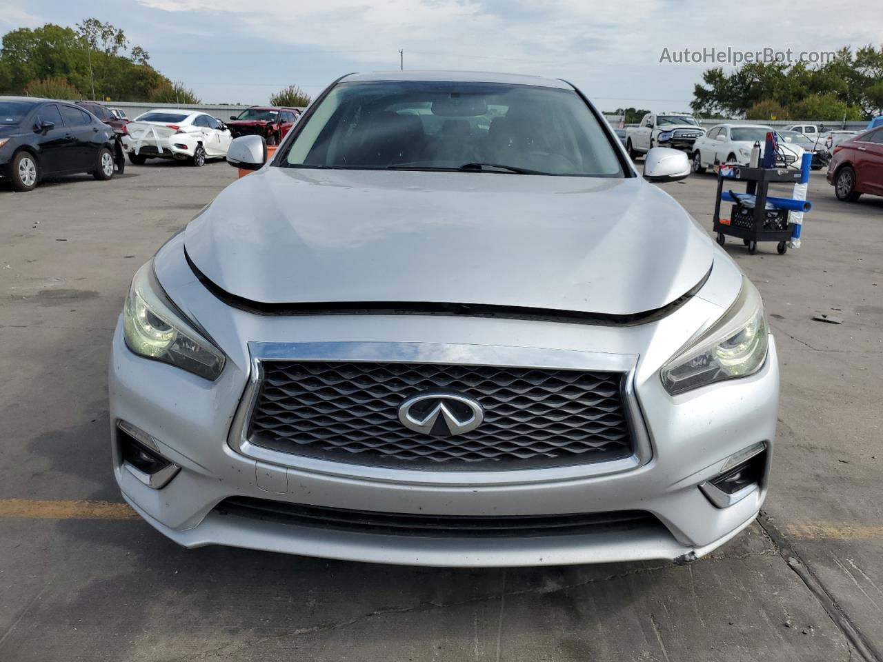 2018 Infiniti Q50 Luxe Silver vin: JN1EV7AP5JM364276