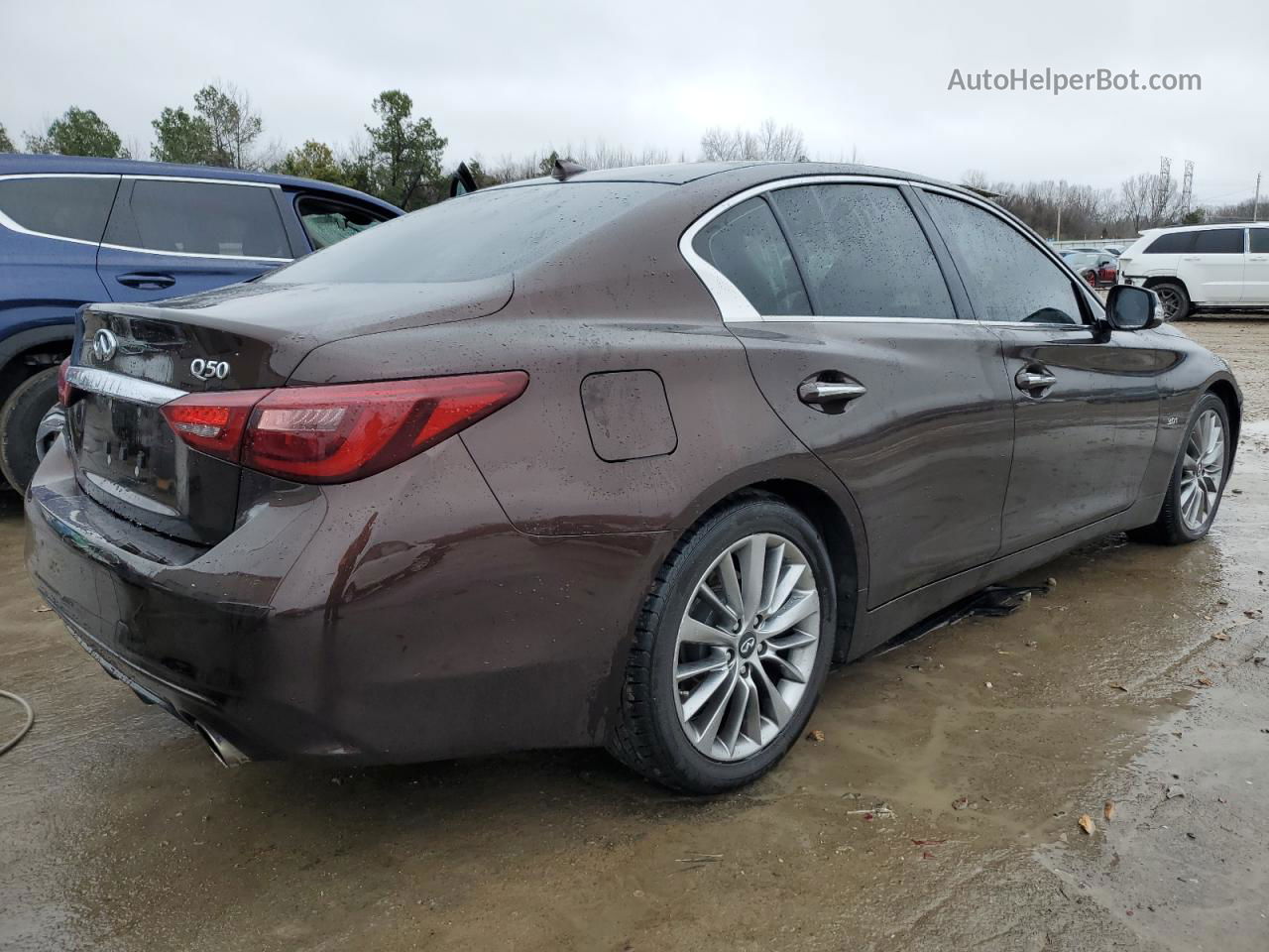 2019 Infiniti Q50 Luxe Burgundy vin: JN1EV7AP5KM511164