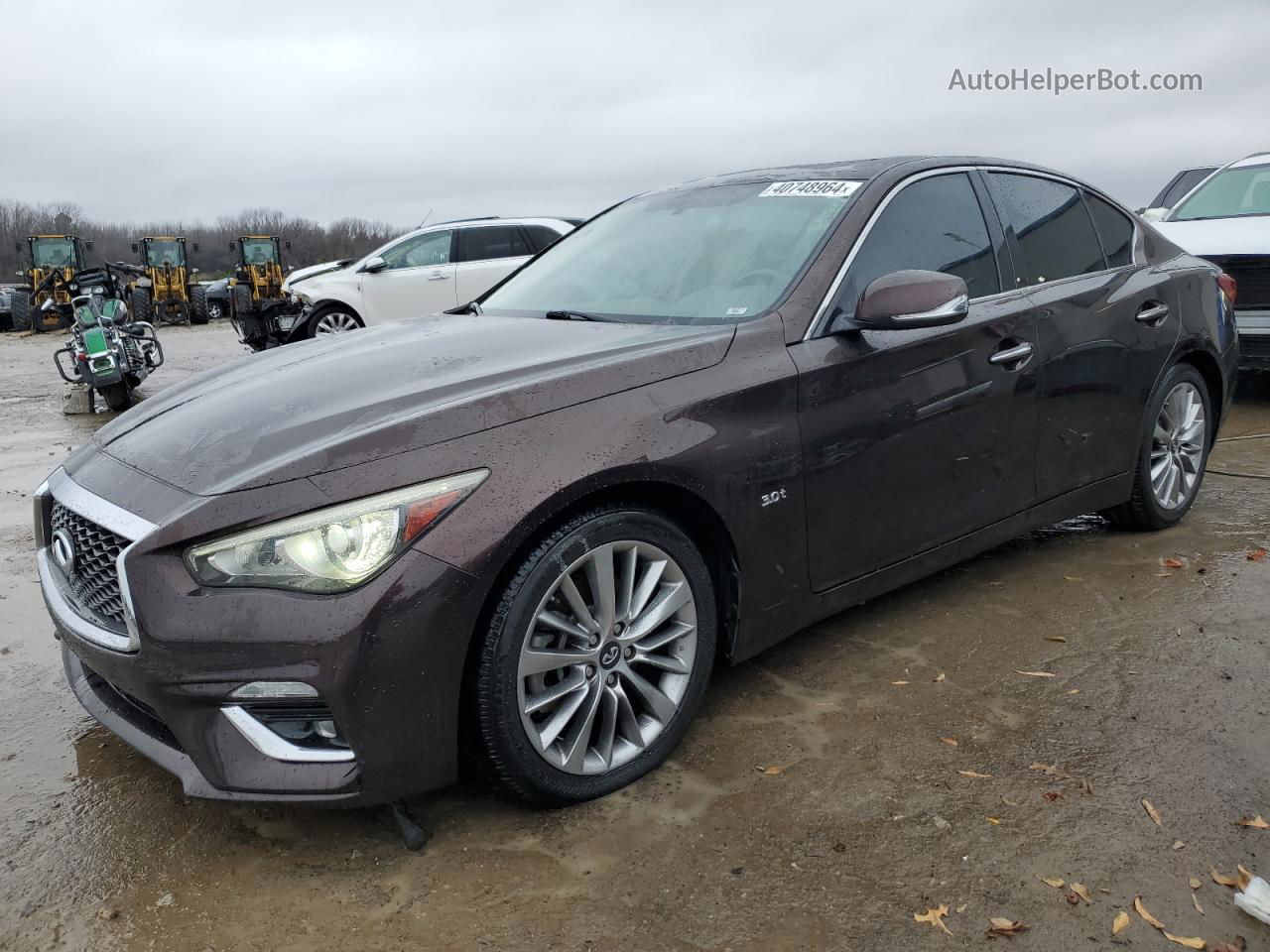 2019 Infiniti Q50 Luxe Burgundy vin: JN1EV7AP5KM511164