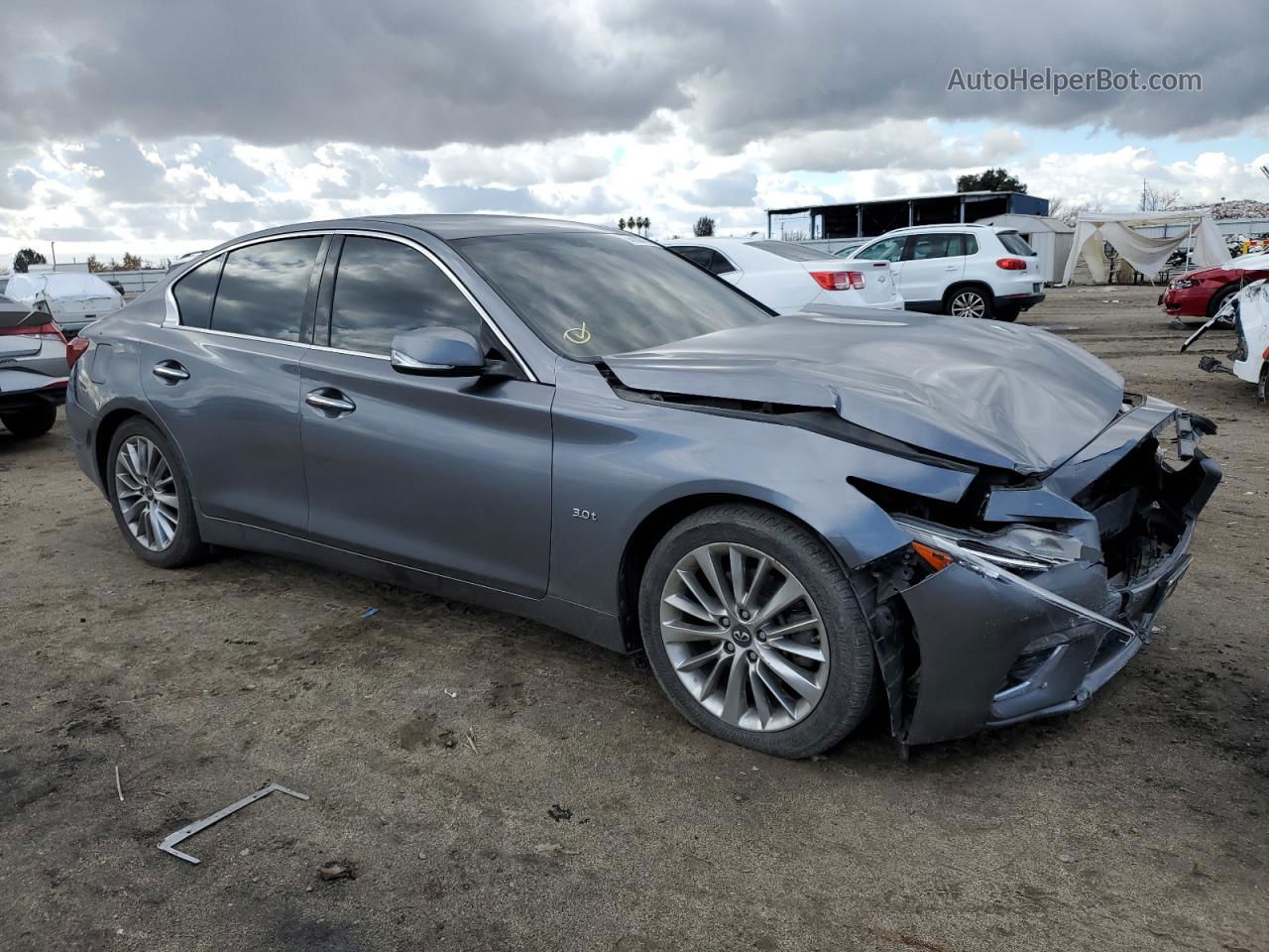 2019 Infiniti Q50 Luxe Charcoal vin: JN1EV7AP5KM514534