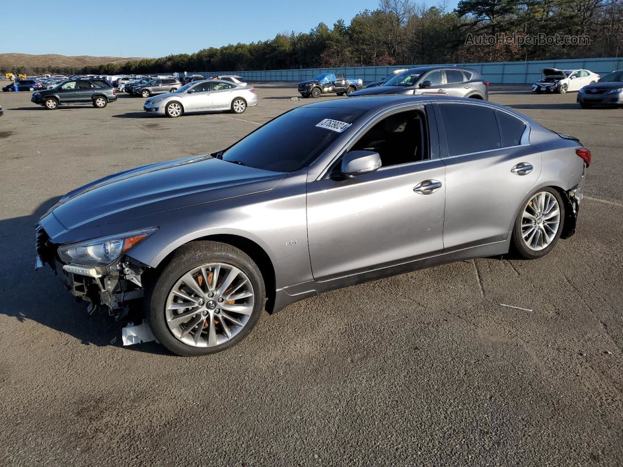 2019 Infiniti Q50 Luxe Gray vin: JN1EV7AP5KM514663