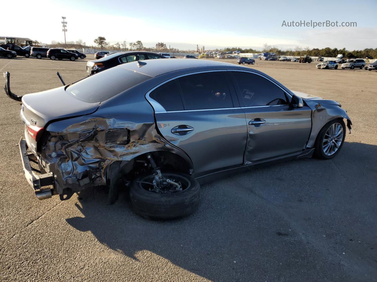 2019 Infiniti Q50 Luxe Серый vin: JN1EV7AP5KM514663