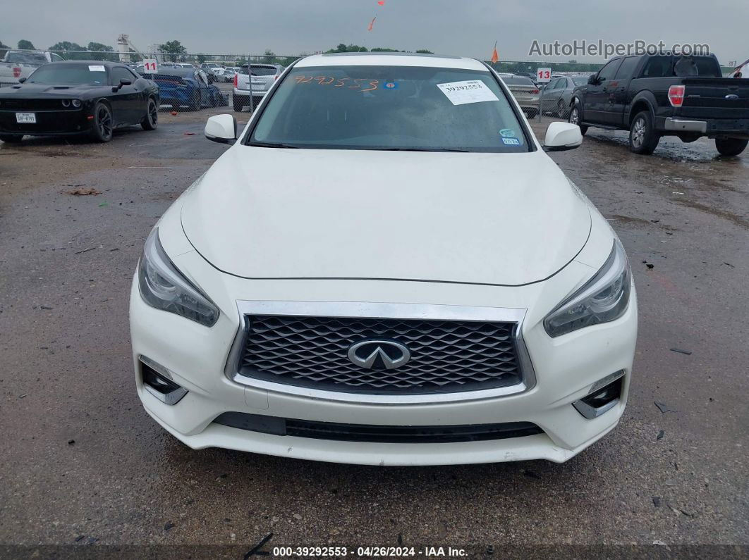 2019 Infiniti Q50 3.0t Luxe White vin: JN1EV7AP5KM515229