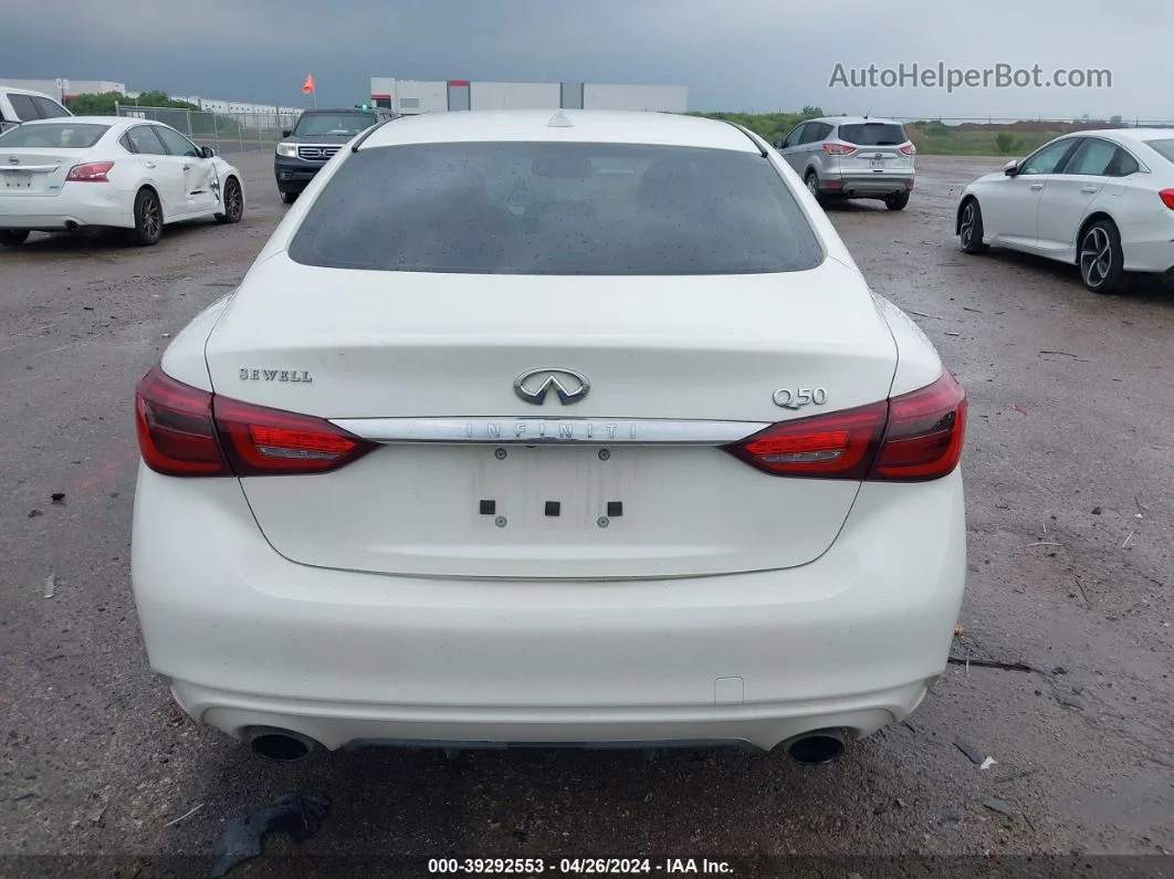 2019 Infiniti Q50 3.0t Luxe White vin: JN1EV7AP5KM515229