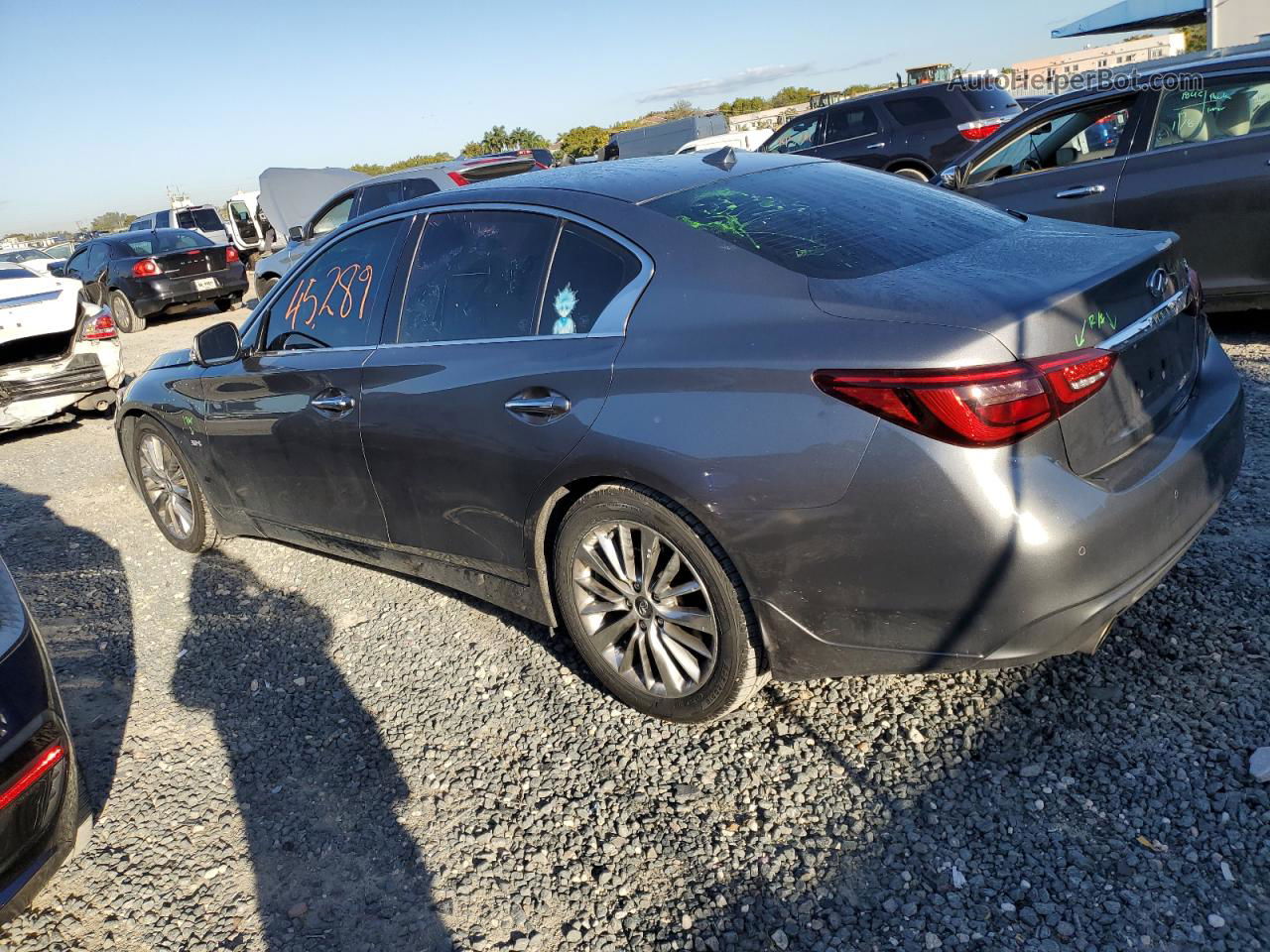 2019 Infiniti Q50 Luxe Gray vin: JN1EV7AP5KM518745