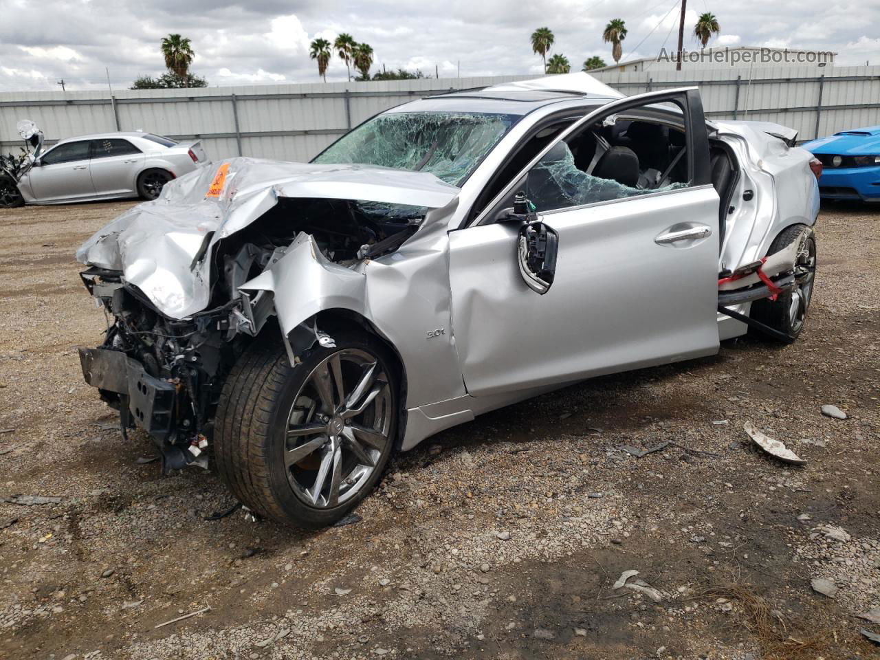 2019 Infiniti Q50 Luxe Silver vin: JN1EV7AP5KM541880