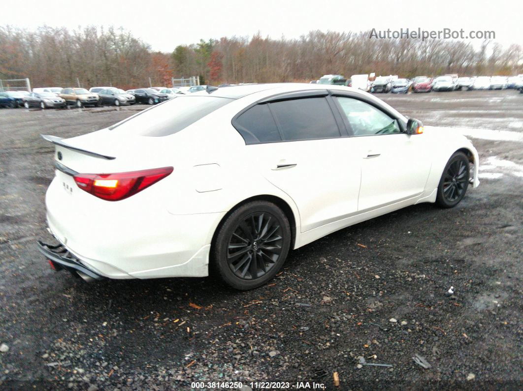 2019 Infiniti Q50 3.0t Luxe White vin: JN1EV7AP5KM542026