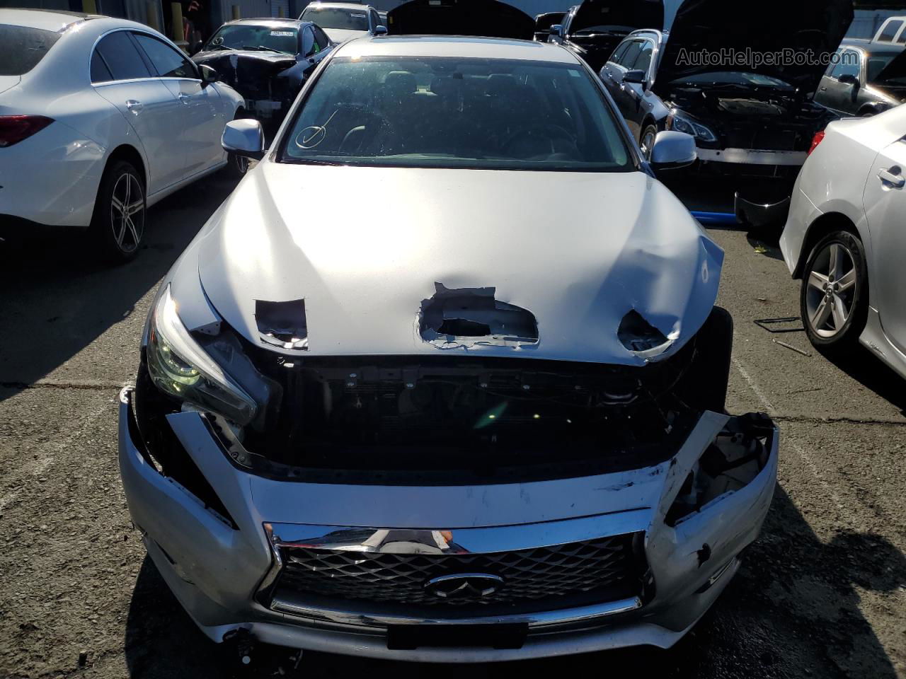 2019 Infiniti Q50 Luxe Silver vin: JN1EV7AP5KM542057