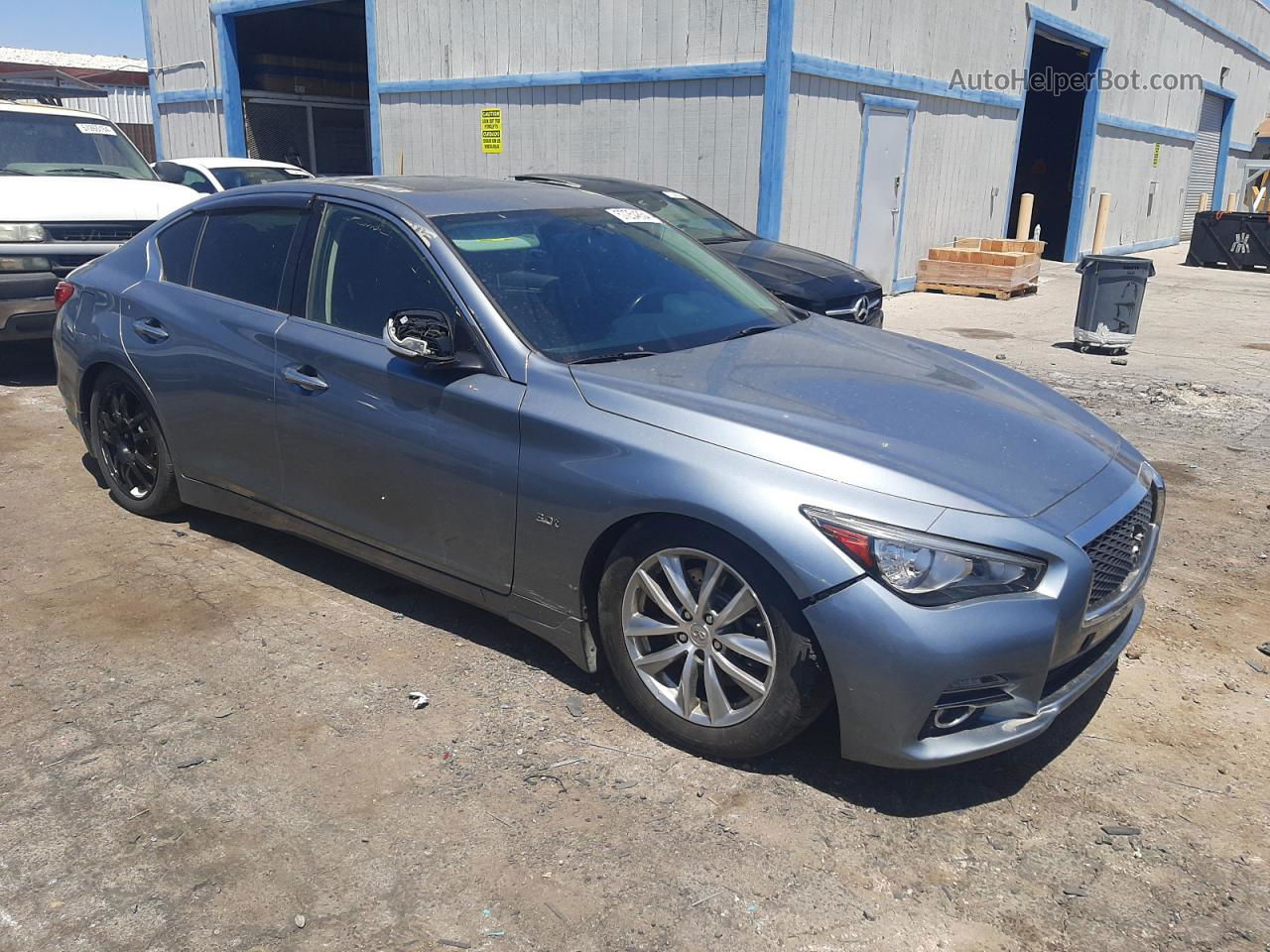 2016 Infiniti Q50 Premium Blue vin: JN1EV7AP6GM301132