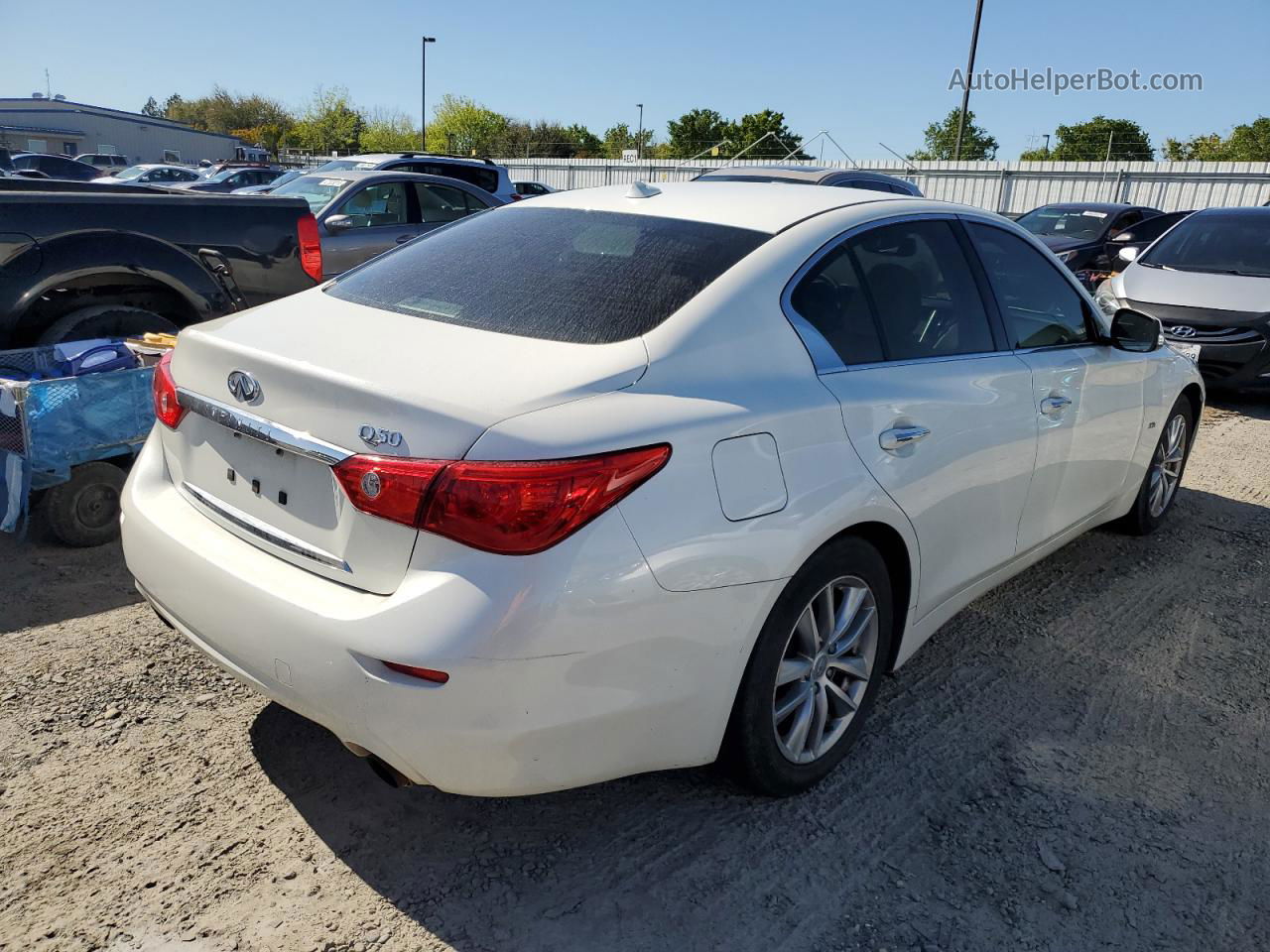 2016 Infiniti Q50 Premium White vin: JN1EV7AP6GM304449