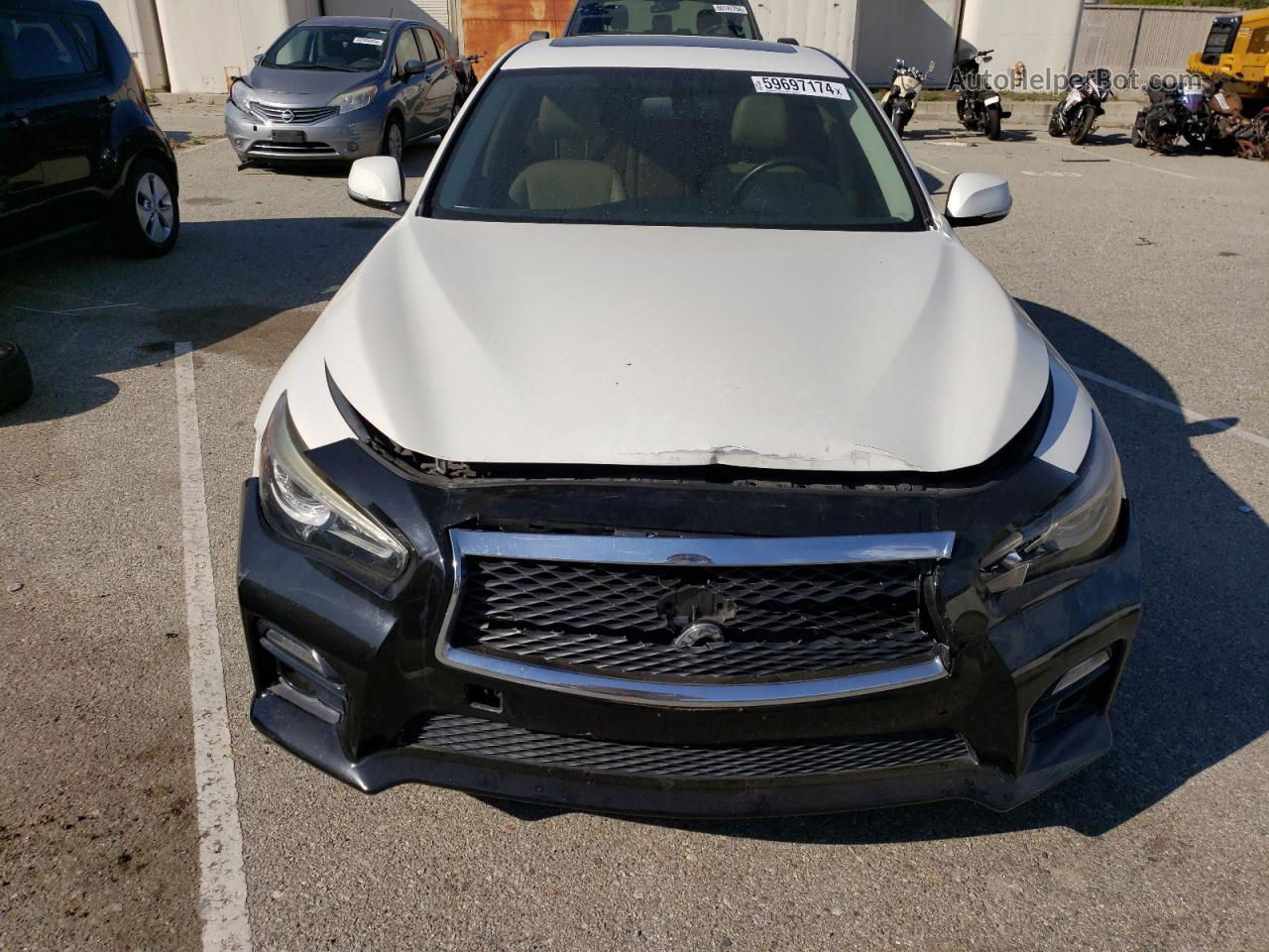 2016 Infiniti Q50 Premium White vin: JN1EV7AP6GM306251