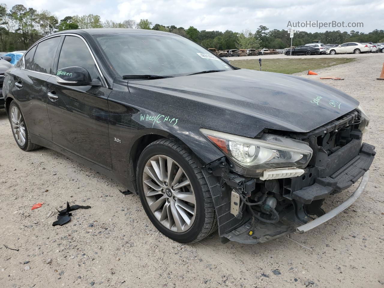 2018 Infiniti Q50 Luxe Black vin: JN1EV7AP6JM356171