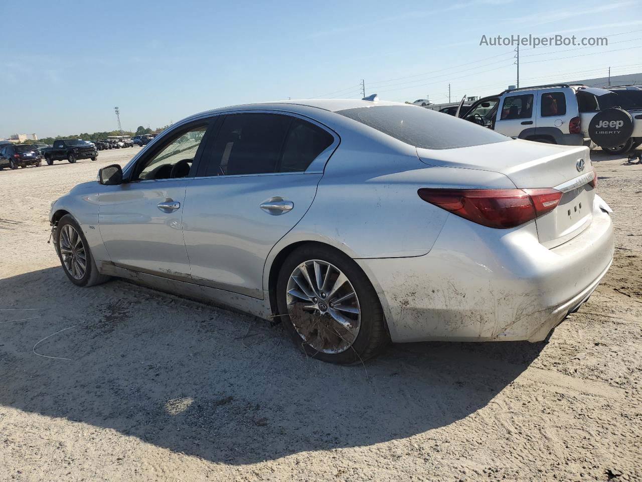 2018 Infiniti Q50 Luxe Silver vin: JN1EV7AP6JM359054