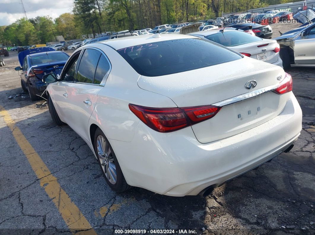 2018 Infiniti Q50 3.0t Luxe White vin: JN1EV7AP6JM360737