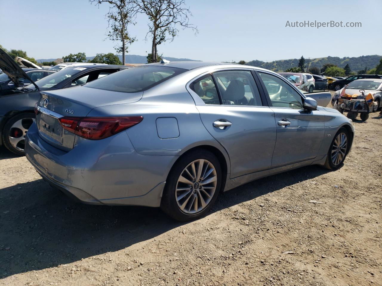 2018 Infiniti Q50 Luxe Синий vin: JN1EV7AP6JM362813