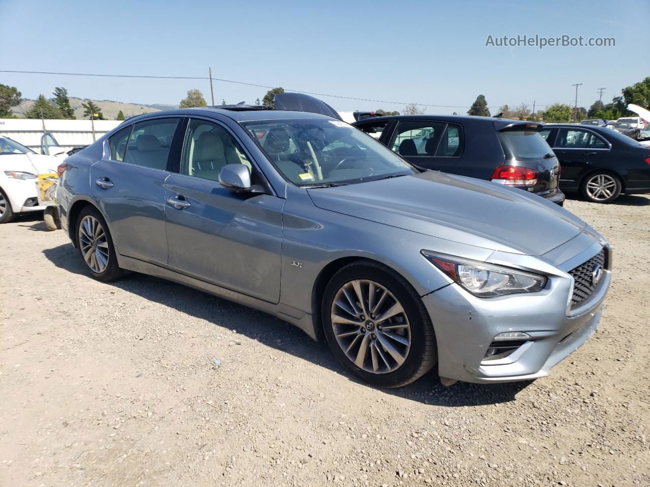 2018 Infiniti Q50 Luxe Blue vin: JN1EV7AP6JM362813