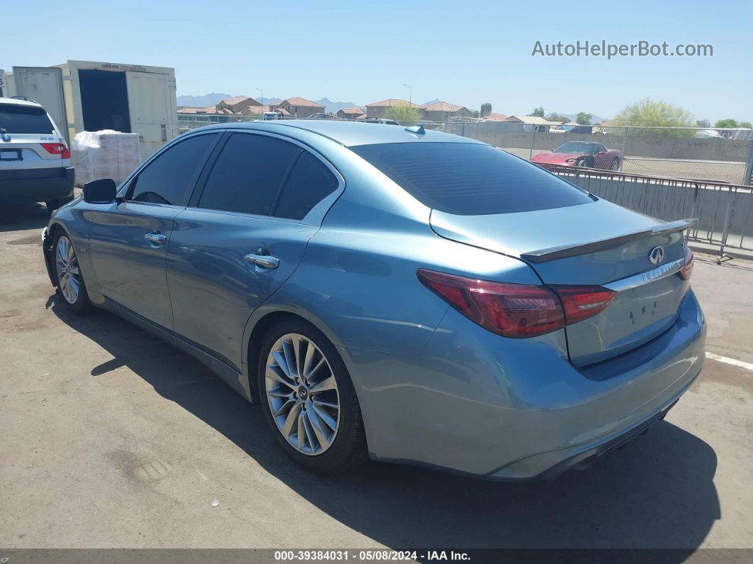 2018 Infiniti Q50 3.0t Luxe Light Blue vin: JN1EV7AP6JM590293