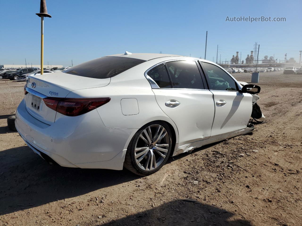 2018 Infiniti Q50 Luxe Белый vin: JN1EV7AP6JM592125