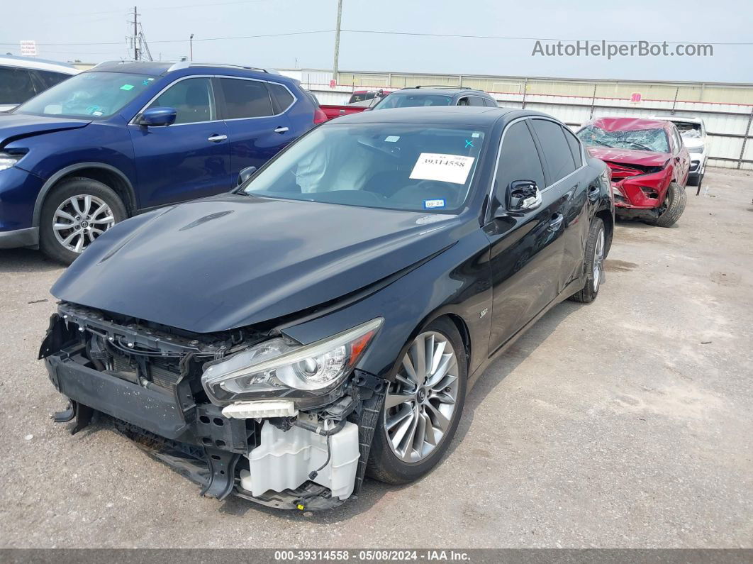 2018 Infiniti Q50 3.0t Luxe Черный vin: JN1EV7AP6JM592268