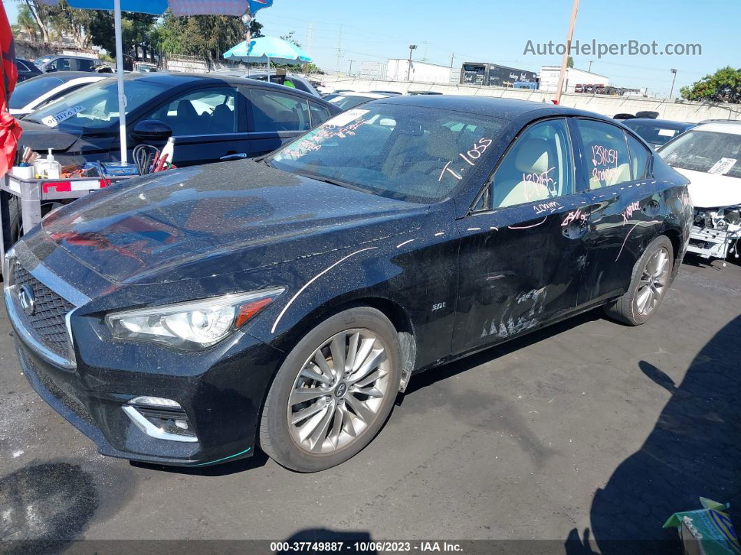 2019 Infiniti Q50 3.0t Luxe Черный vin: JN1EV7AP6KM510010