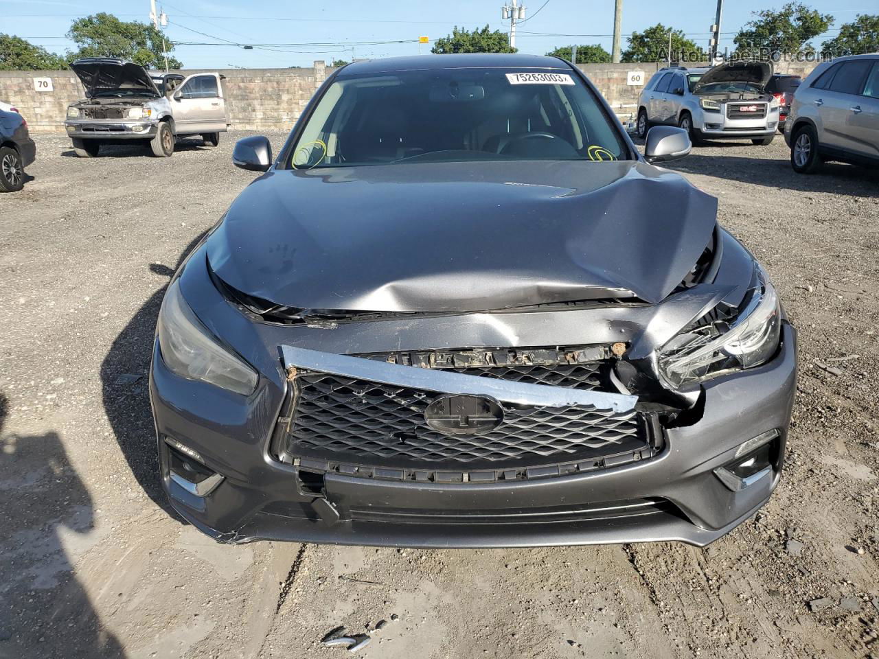 2019 Infiniti Q50 Luxe Gray vin: JN1EV7AP6KM510699