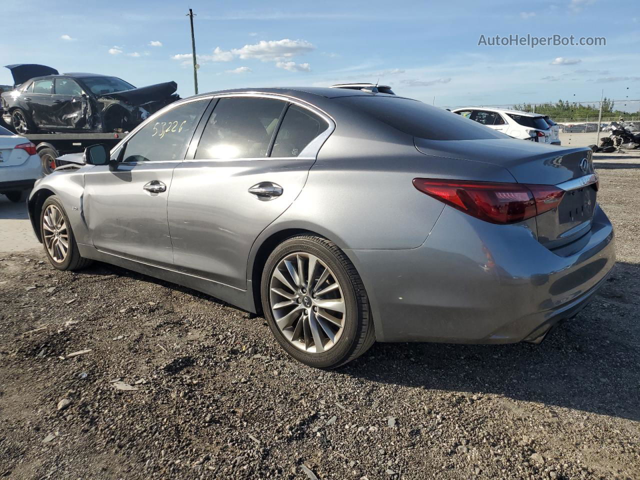 2019 Infiniti Q50 Luxe Gray vin: JN1EV7AP6KM510699