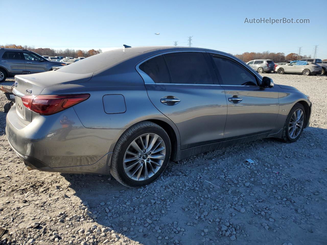 2019 Infiniti Q50 Luxe Silver vin: JN1EV7AP6KM512601