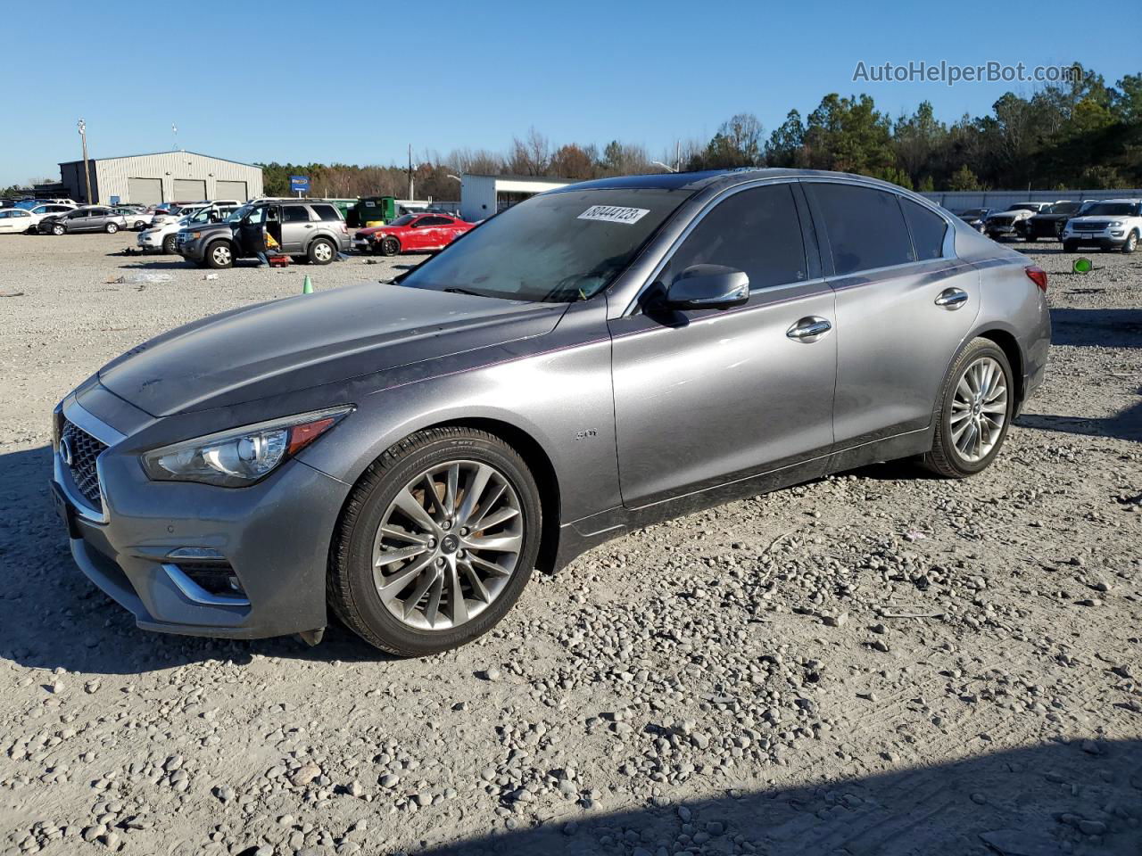 2019 Infiniti Q50 Luxe Silver vin: JN1EV7AP6KM512601