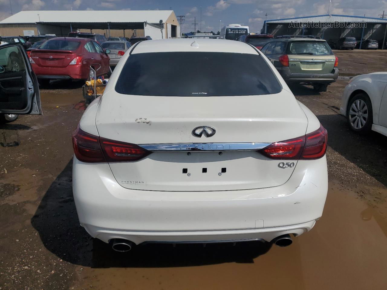 2019 Infiniti Q50 Luxe White vin: JN1EV7AP6KM513747