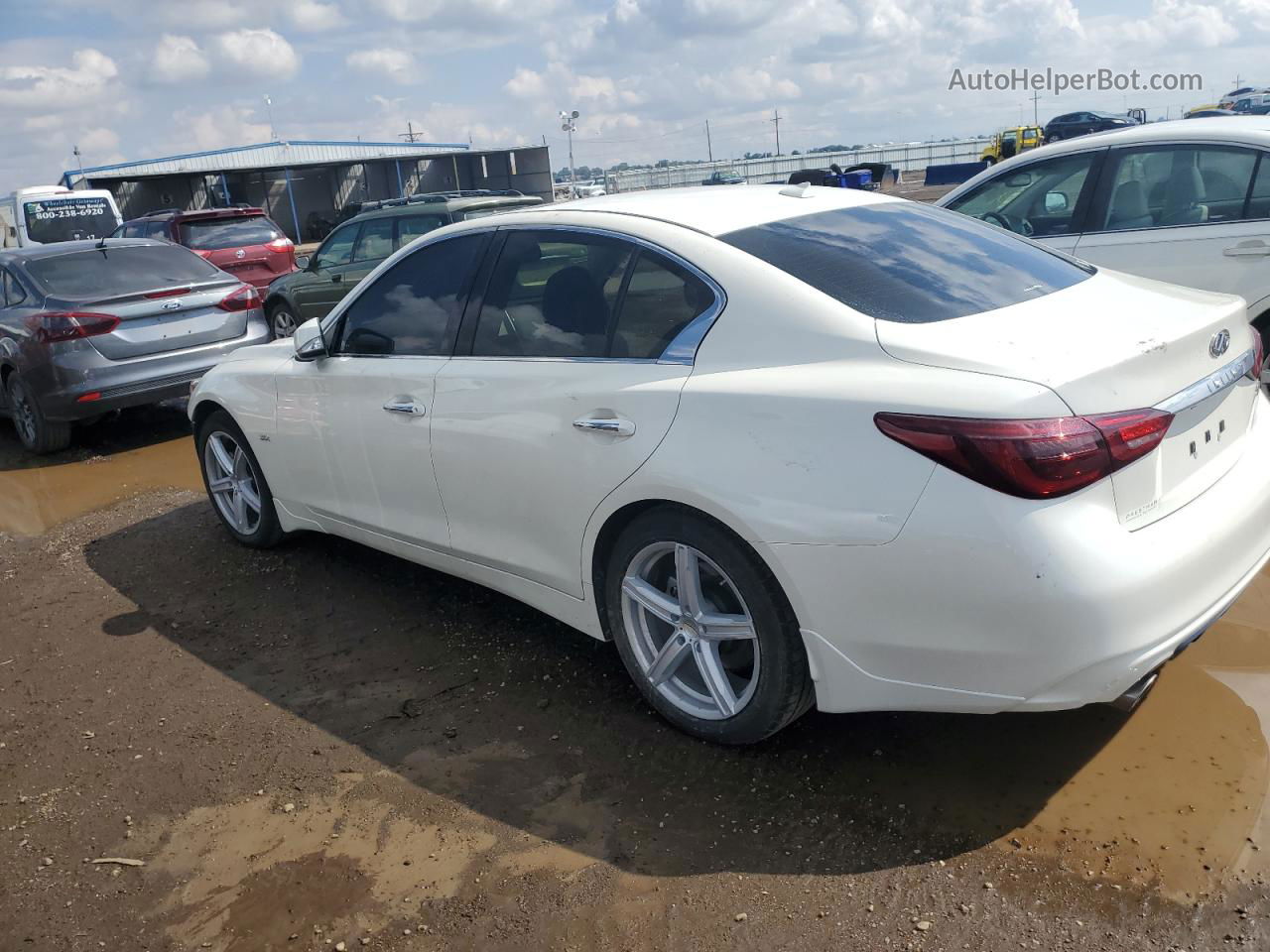 2019 Infiniti Q50 Luxe Белый vin: JN1EV7AP6KM513747