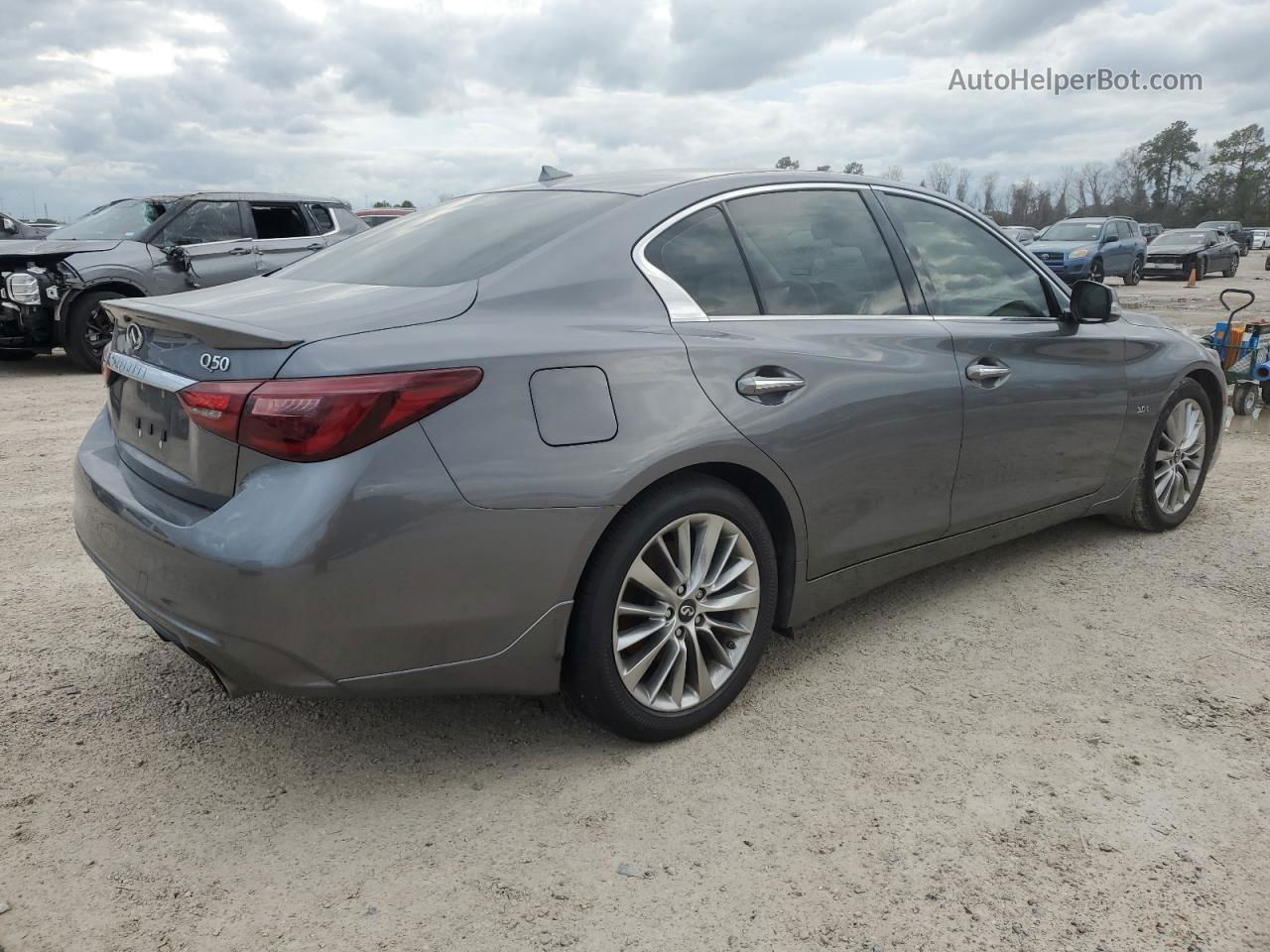 2019 Infiniti Q50 Luxe Серый vin: JN1EV7AP6KM513876