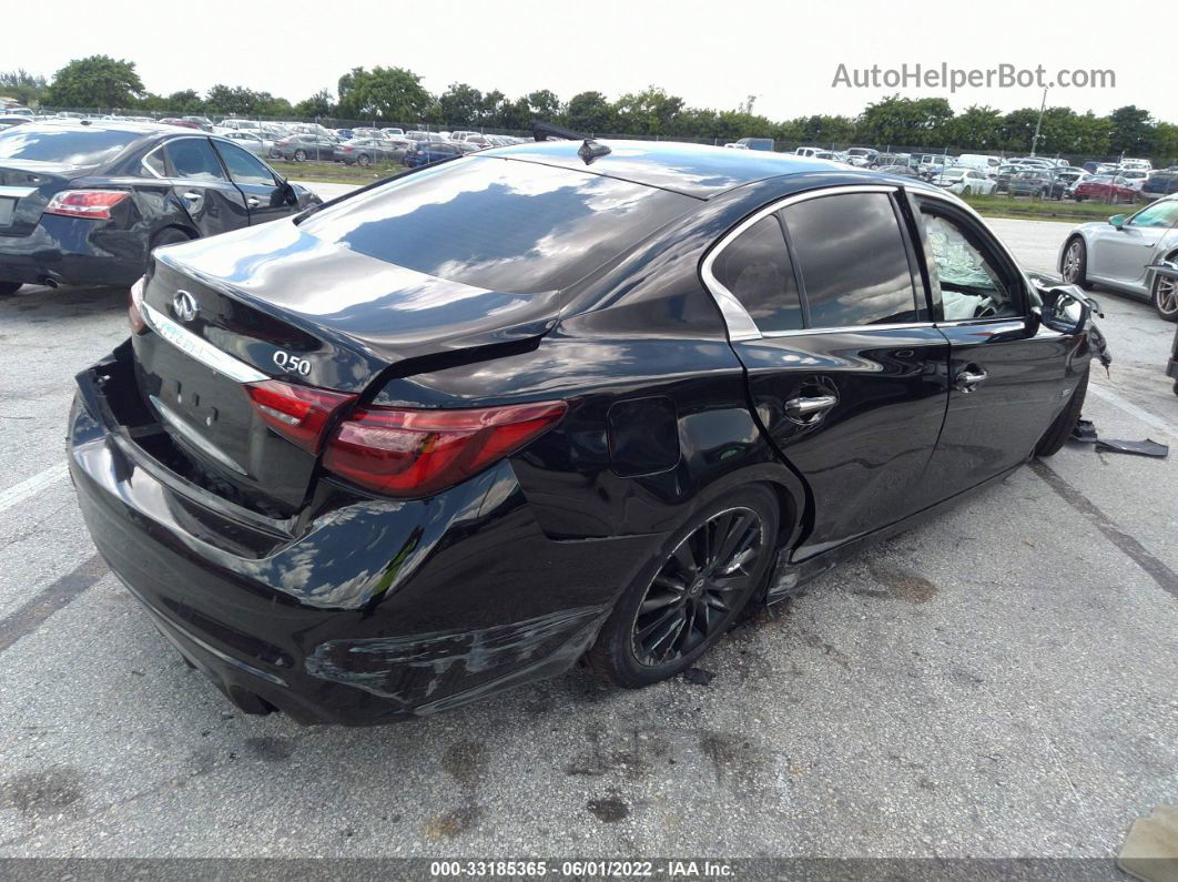 2019 Infiniti Q50 3.0t Luxe Черный vin: JN1EV7AP6KM514297