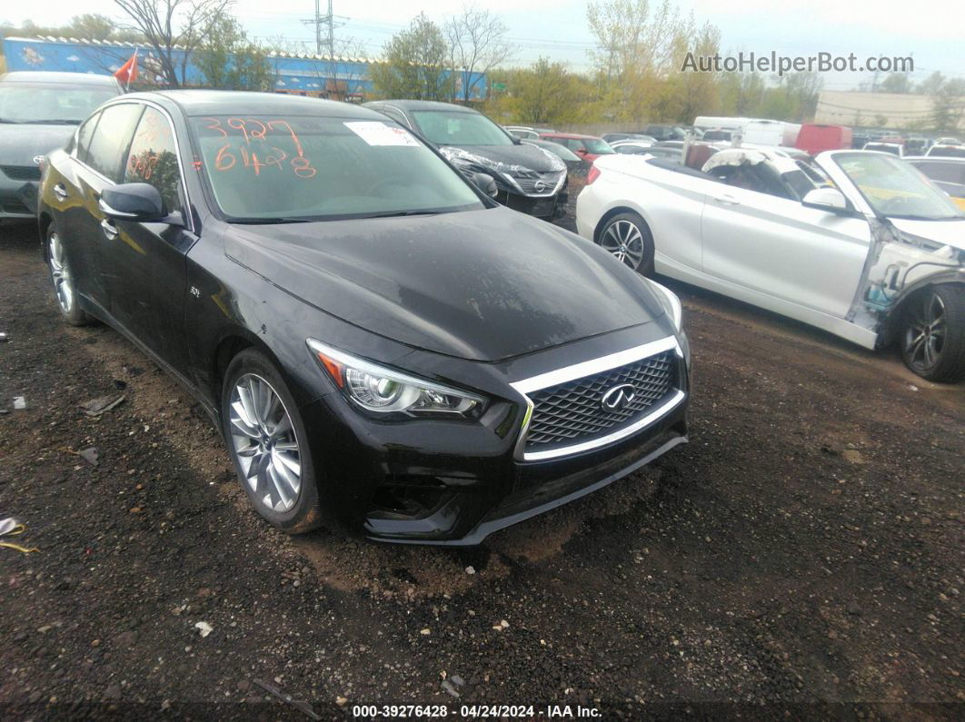 2019 Infiniti Q50 3.0t Luxe Черный vin: JN1EV7AP6KM515322