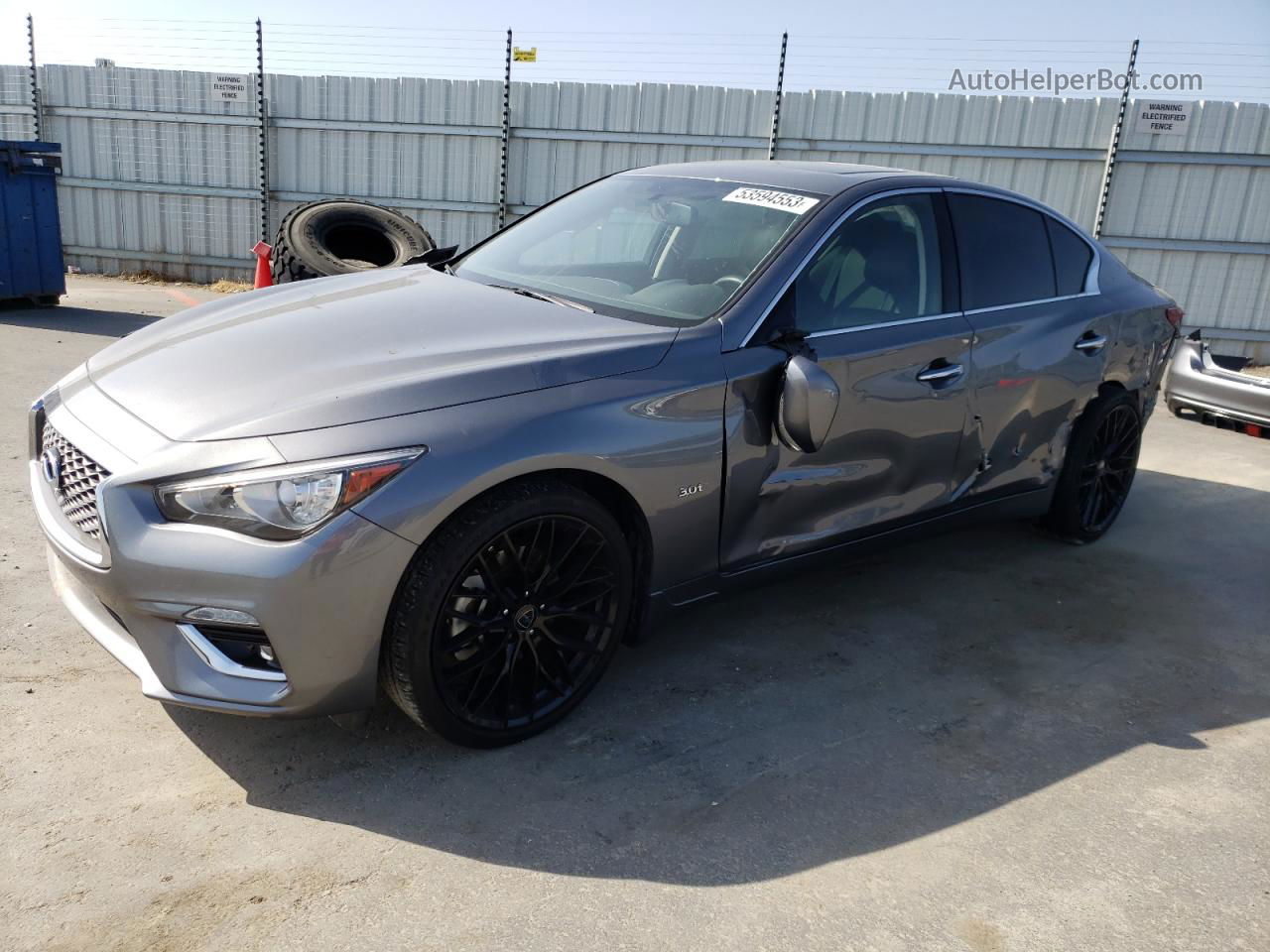 2019 Infiniti Q50 Luxe Gray vin: JN1EV7AP6KM515451