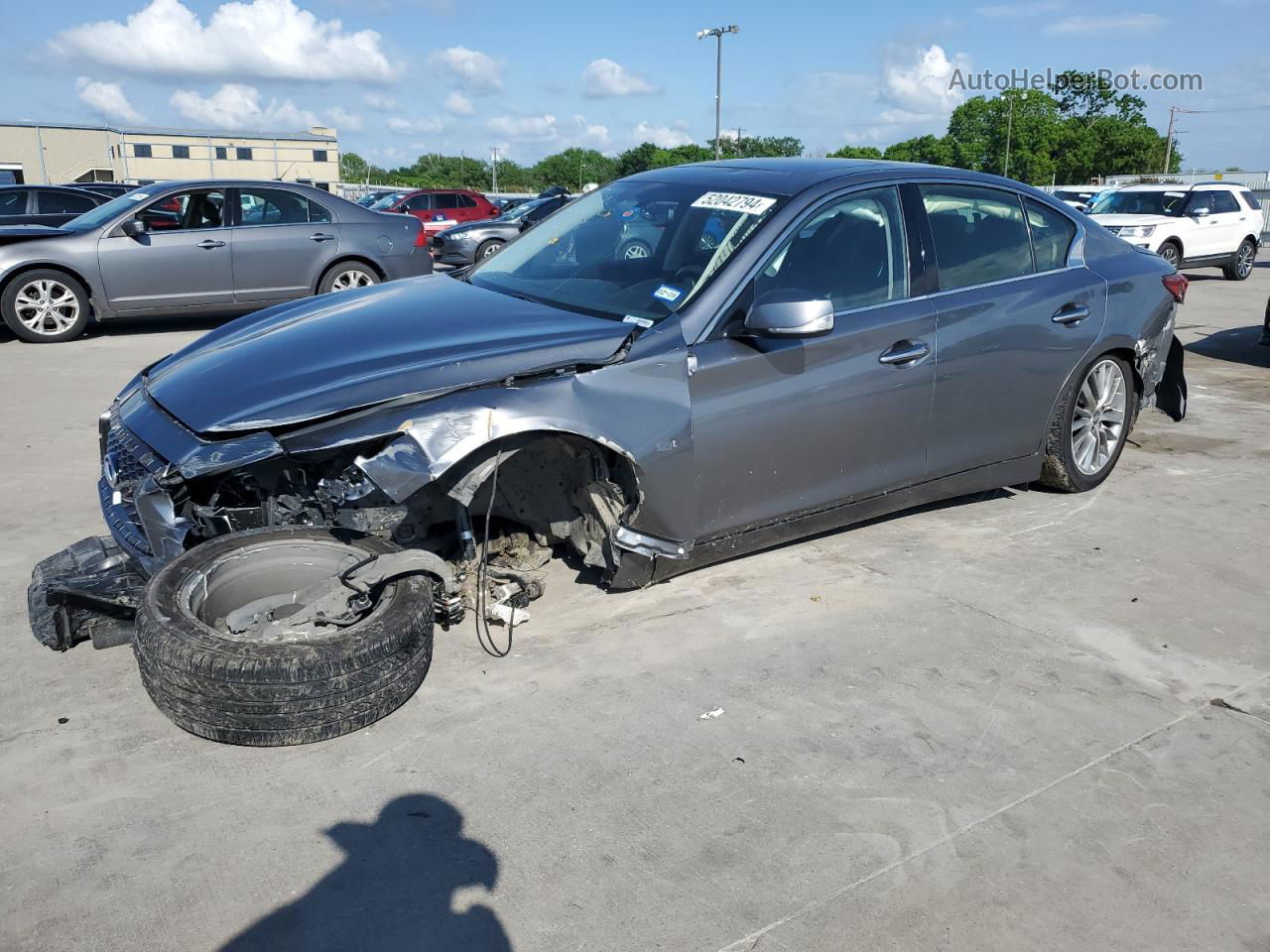 2019 Infiniti Q50 Luxe Gray vin: JN1EV7AP6KM519175