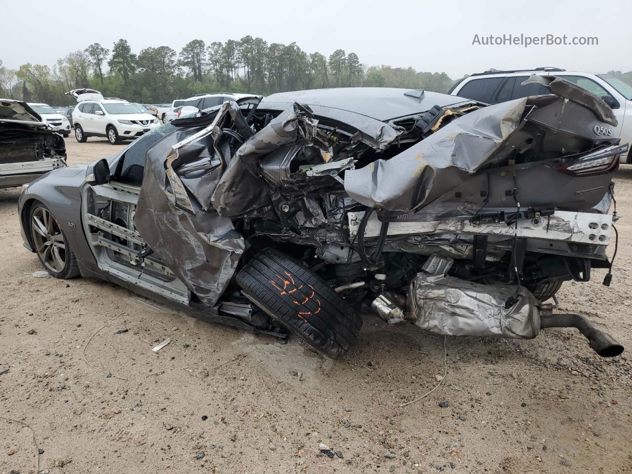 2019 Infiniti Q50 Luxe Серый vin: JN1EV7AP6KM540639