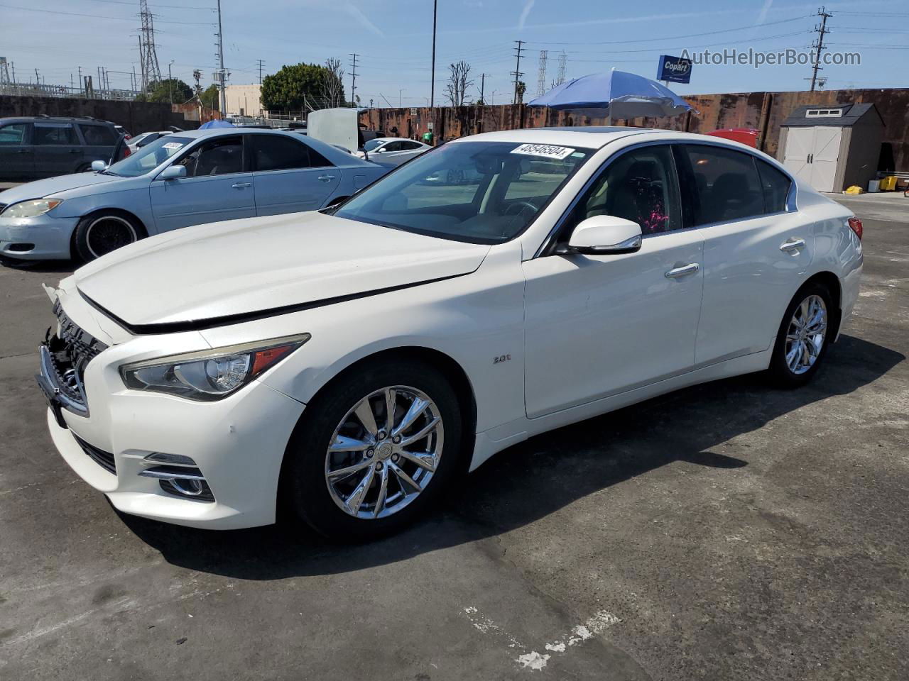 2016 Infiniti Q50 Premium Белый vin: JN1EV7AP7GM301107