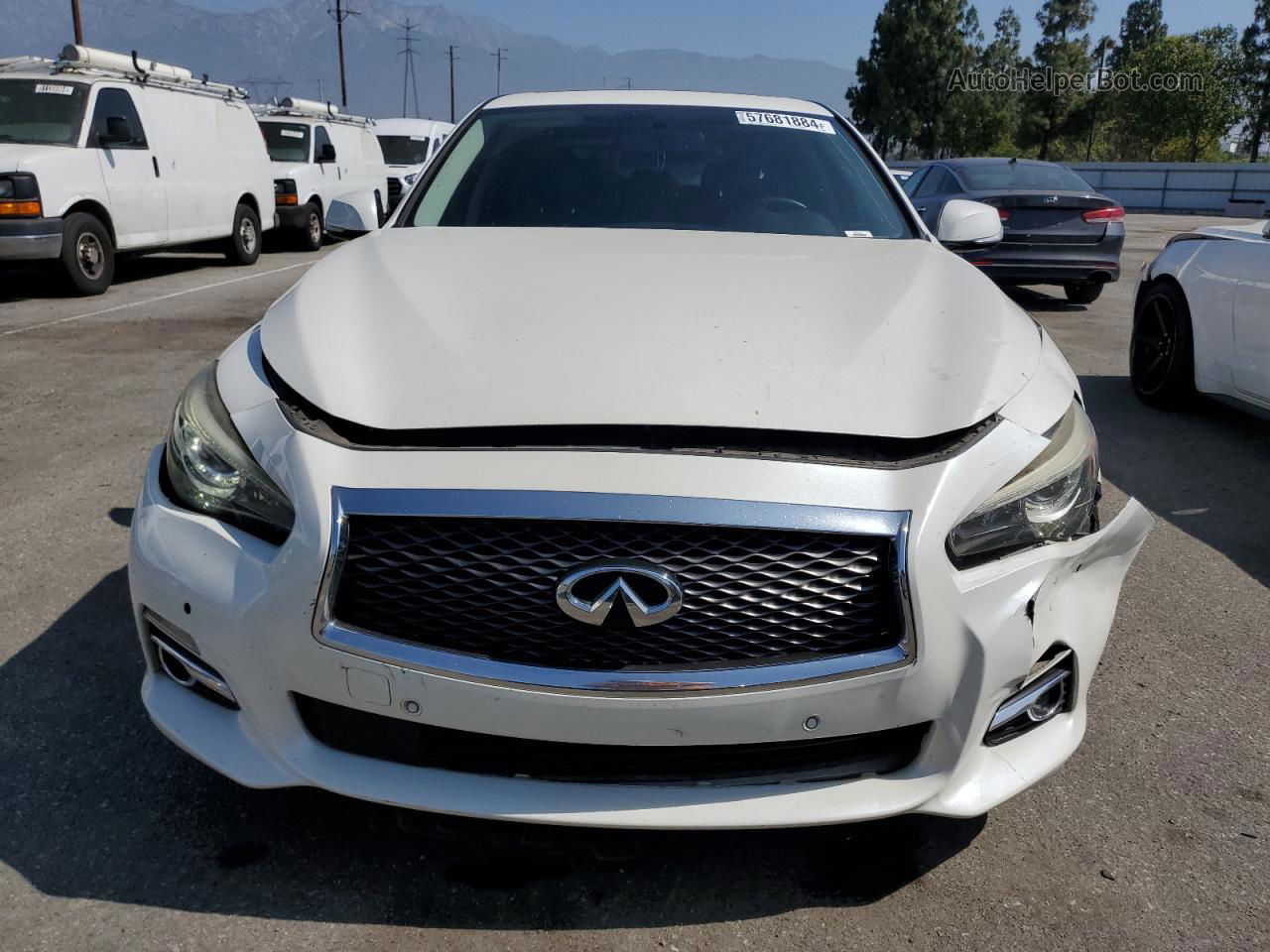 2016 Infiniti Q50 Premium White vin: JN1EV7AP7GM301544