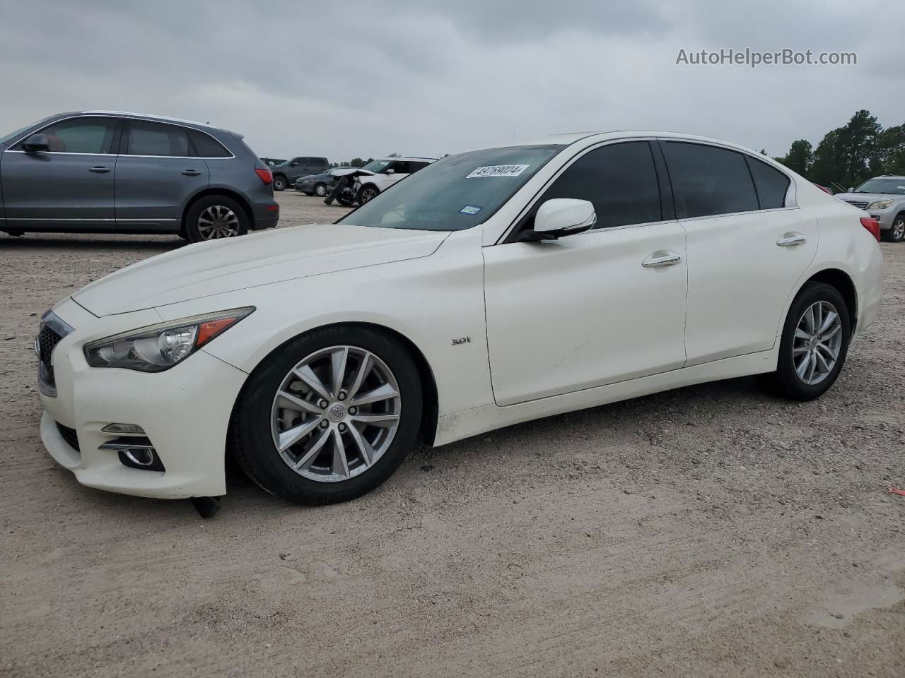 2016 Infiniti Q50 Premium White vin: JN1EV7AP7GM302080