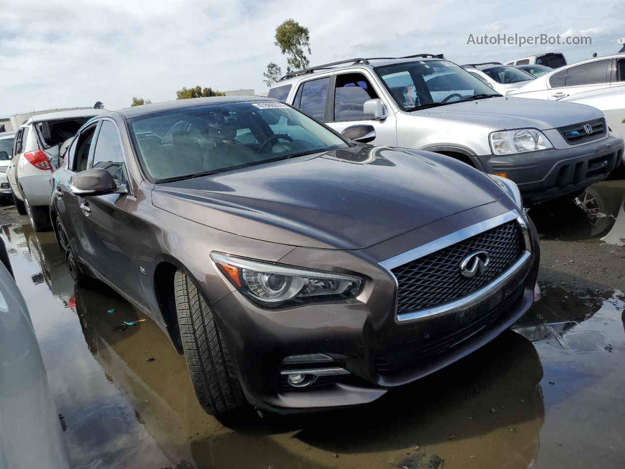 2016 Infiniti Q50 Premium Brown vin: JN1EV7AP7GM306260