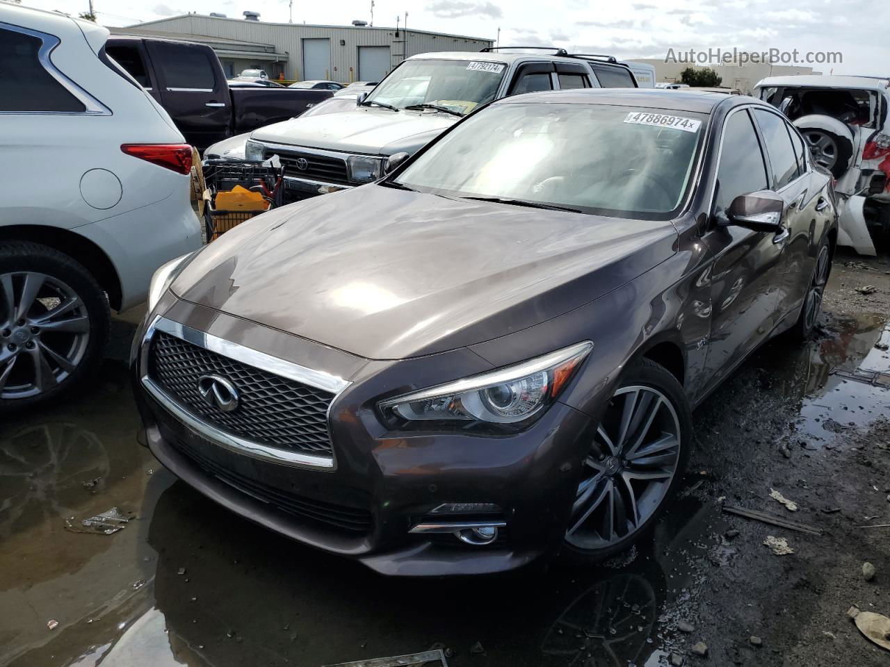 2016 Infiniti Q50 Premium Коричневый vin: JN1EV7AP7GM306260